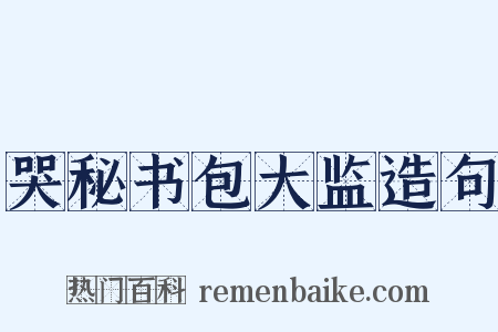 哭秘书包大监造句是什么意思的图片